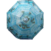 Strand Parasol 175 cm Palmboom blauw                             